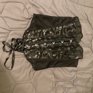 Black Lace-Up Corset